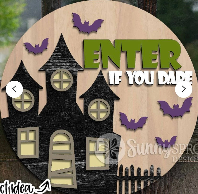 Haunted House - Ready to Hang Sign