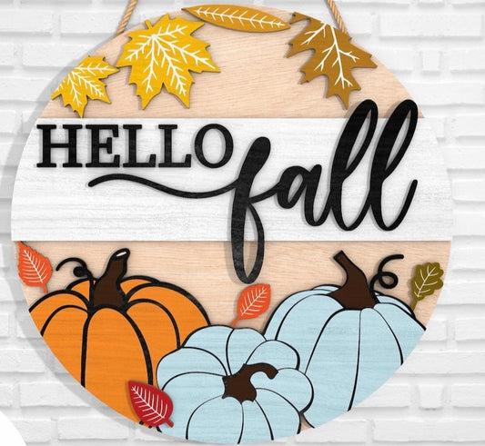 Hello Fall Blue Pumpkins - Kits2Go