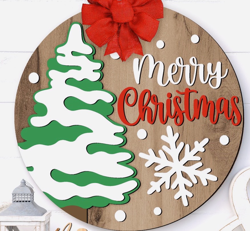 Merry Christmas Snowy Tree  - Kits2Go