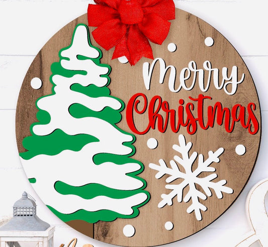 Merry Christmas Snowy Tree  - Kits2Go